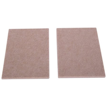 PROSOURCE Pads Square Felt 4.5X6In Beige FE-S105-PS